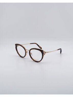 Chopard VCH367S 0909 Eyeglasses Havana / Gold 52mm Cat Eye Frame